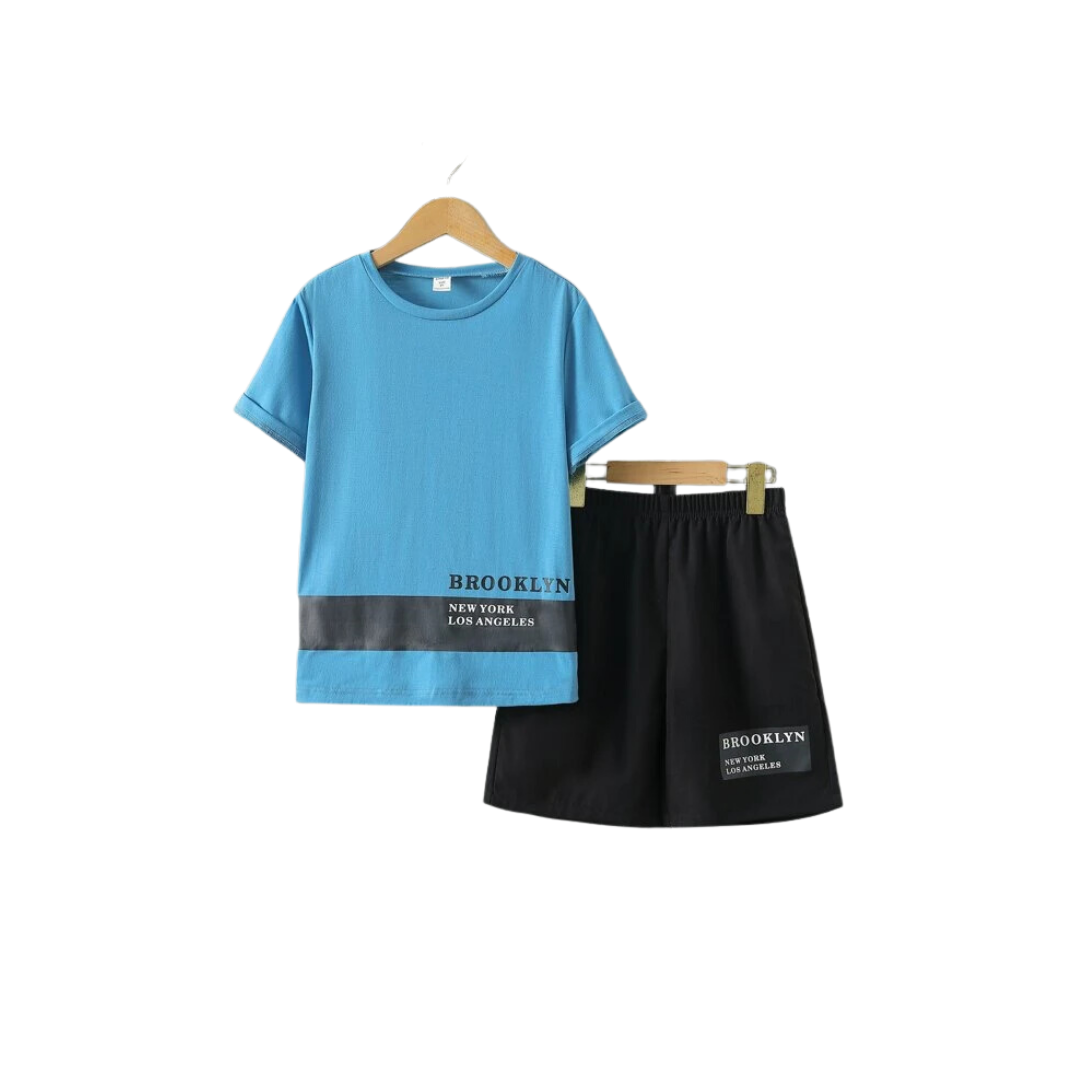 Conjunto Deportivo Azul con Estampado "Brooklyn"-0