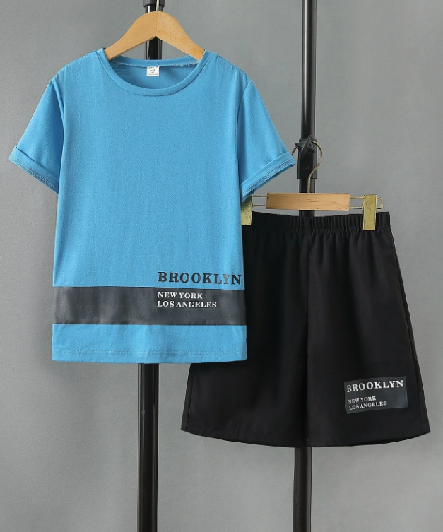 Conjunto Deportivo Azul con Estampado "Brooklyn"-1
