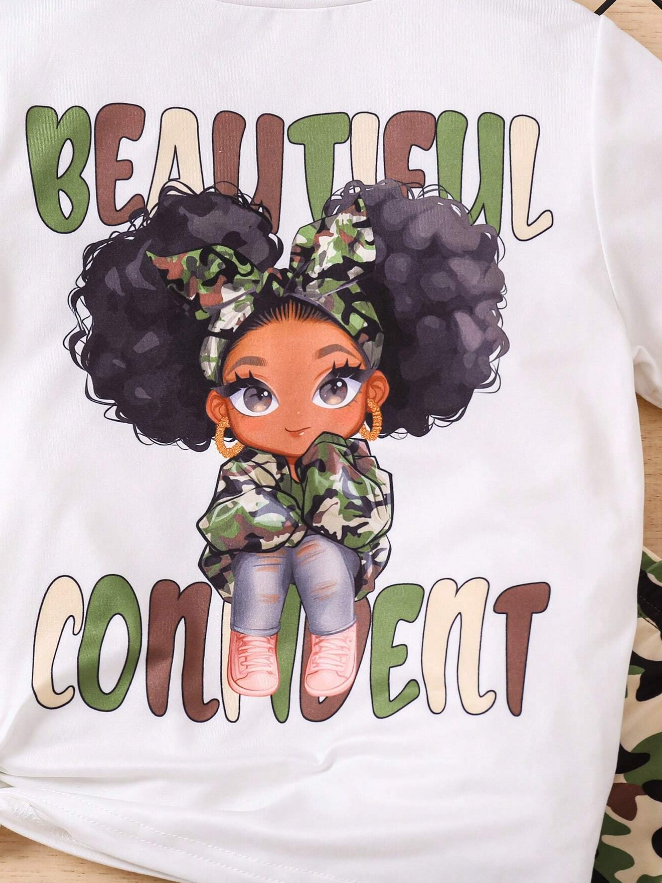 Set Casual Infantil – Camiseta + Shorts Camuflaje - Talla 6 años-4