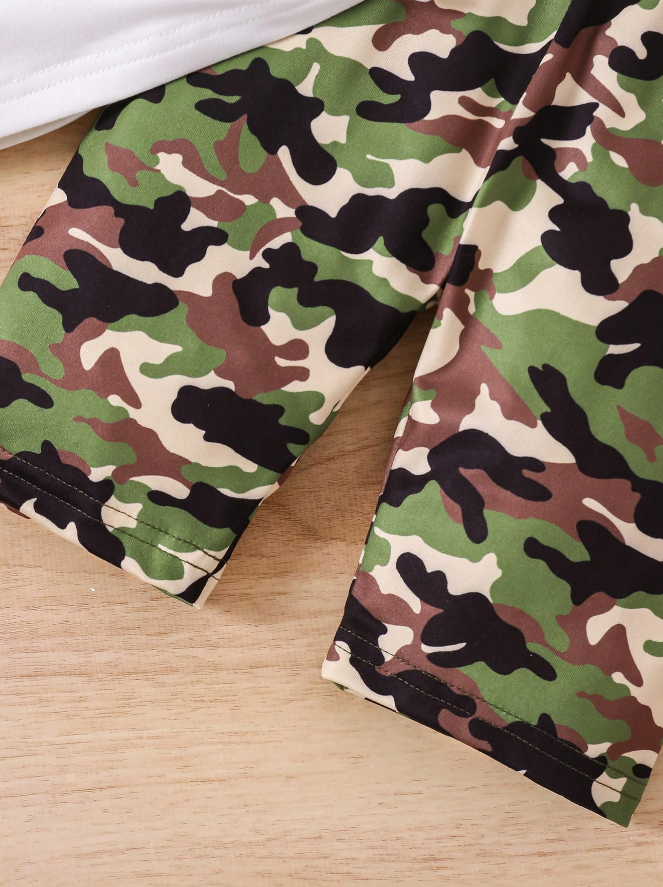 Set Casual Infantil – Camiseta + Shorts Camuflaje - Talla 6 años-6