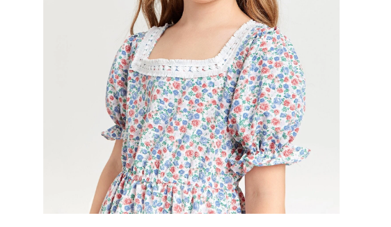 Vestido Dulce Floral de Margaritas para Niñas - Talla 9 años-4