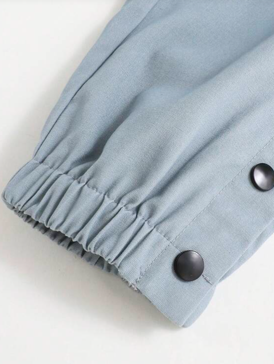 Jogger Casual con Detalles - Neblina Azul-4