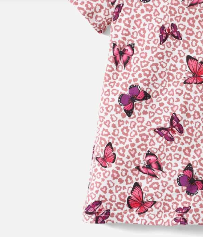 Vestido Infantil de Mariposas - Multicolor-5
