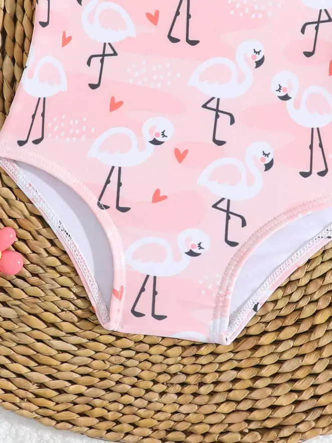 🦩 Traje de Baño Bebé “Flamingo Love” - 0 a 1 mes-1