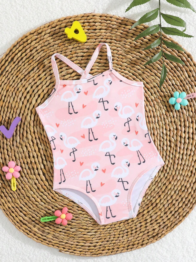 🦩 Traje de Baño Bebé “Flamingo Love” - 0 a 1 mes-5