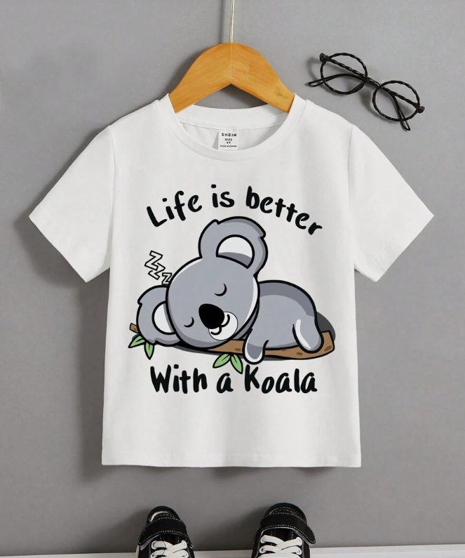 🐨 Polera Infantil "Life is Better with a Koala" - Talla 7 años-2