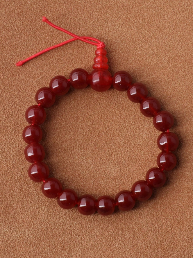 🔴 Brazalete Esférico de Cristal Rojo -2