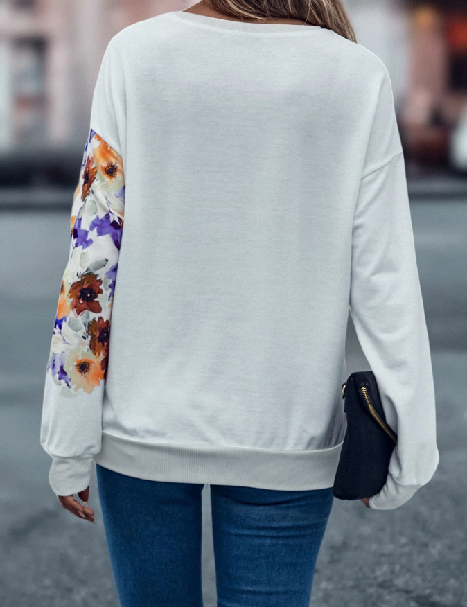 Suéter Casual con Estampado Floral-1