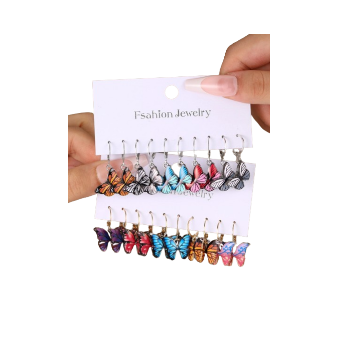 🦋 Pendientes Mariposa Multicolor – ¡Elige tu color favorito!-0