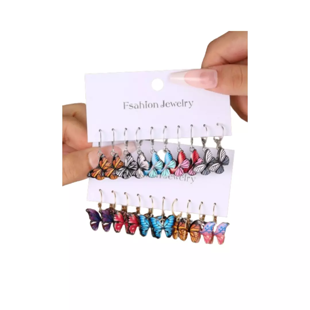 🦋 Pendientes Mariposa Multicolor – ¡Elige tu color favorito!-0