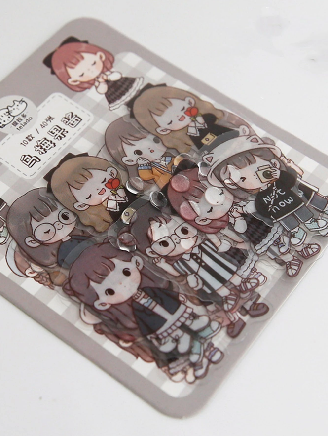 🎎 Stickers Personajes Animados – Pack de 10 Unidades & Estilo Ilustrado-1