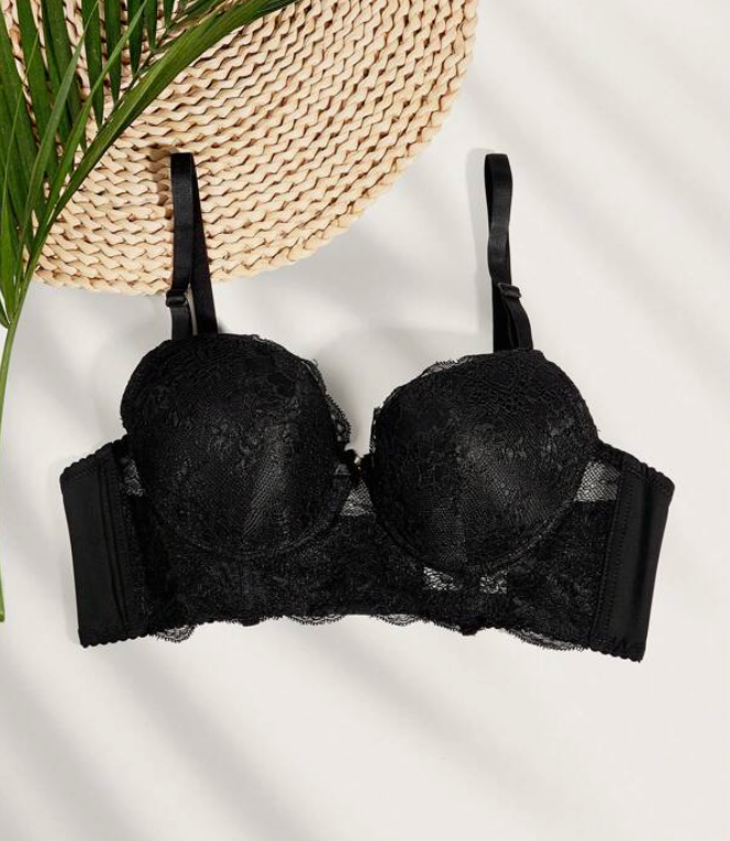 Sujetador Balconette de Encaje Negro – Sofisticación y Soporte 🖤✨ - Talla 36B-3