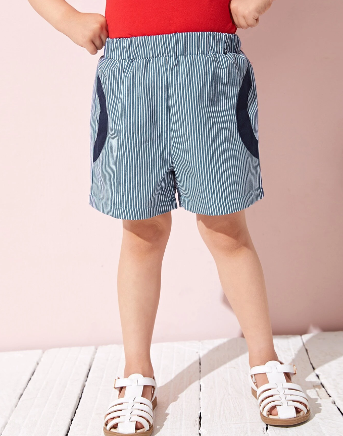 Short Casual de Rayas para Niñas-2