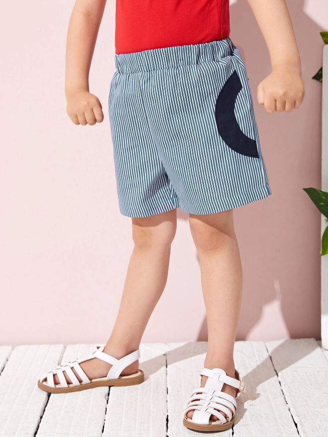 Short Casual de Rayas para Niñas-3