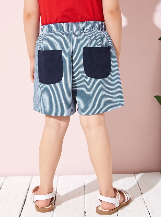 Short Casual de Rayas para Niñas-4