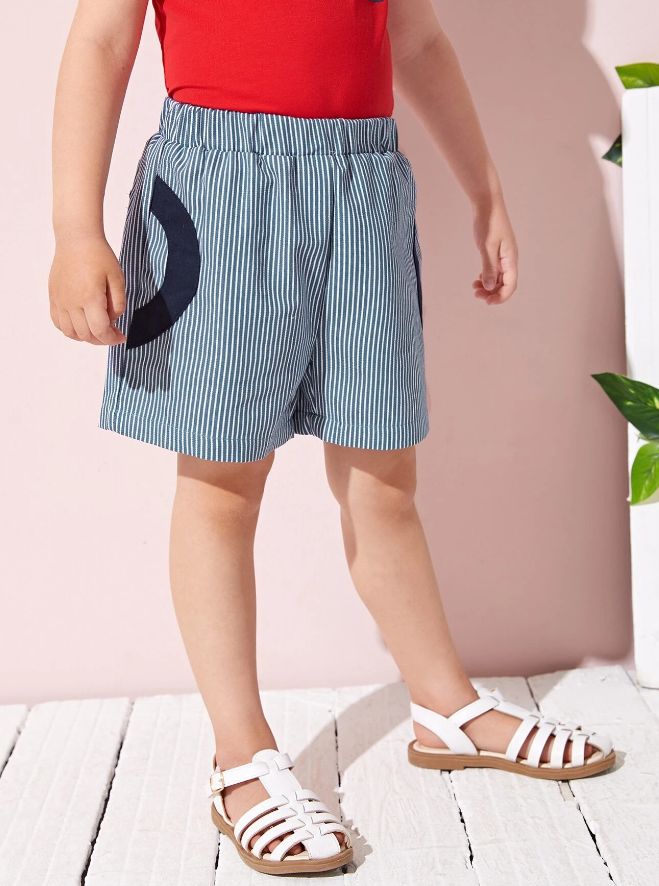 Short Casual de Rayas para Niñas-5