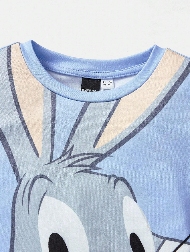 🐰 Conjunto Infantil Pijama Dibujos Animados - Talla 7 años-4