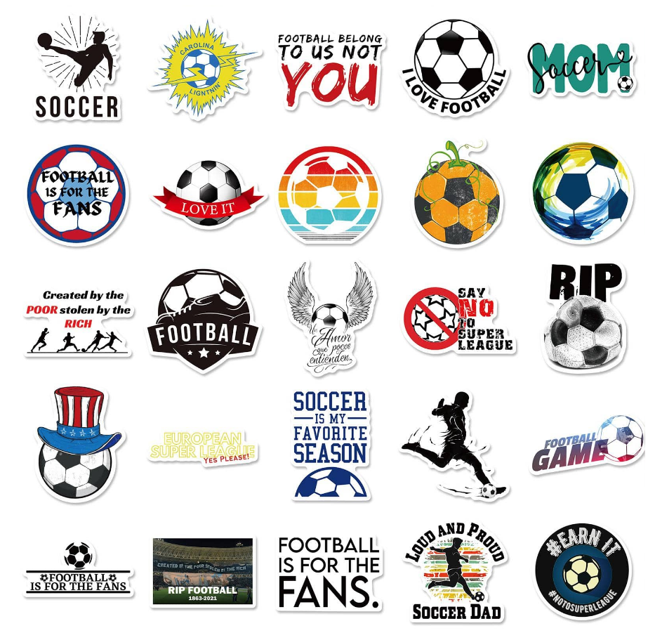 ⚽ Stickers Fútbol – Pack de 10 Unidades & Estilo Deportivo-2
