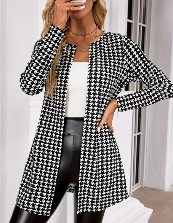 Chaqueta con Estampado Pata de Gallo-2