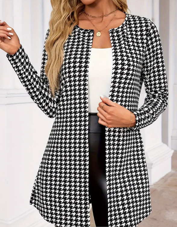 Chaqueta con Estampado Pata de Gallo-3