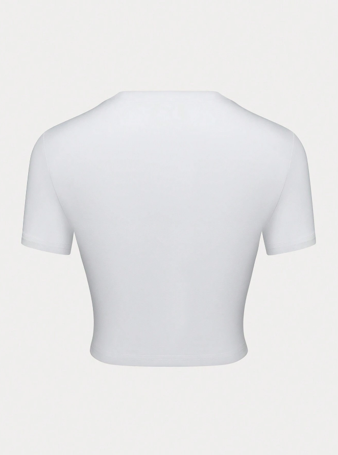 🌺 Camiseta Corta de Manga Corta con Patrón Floral - Talla L-2