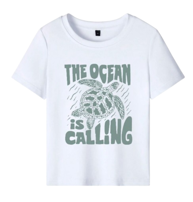 Camiseta Infantil – “The Ocean Is Calling” - Talla 5 años-4