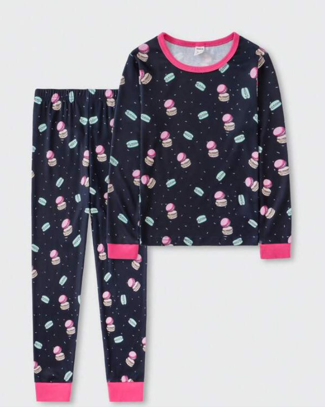 Pijama Dulce de Dos Piezas - Azul Marino - Talla 8 años-2