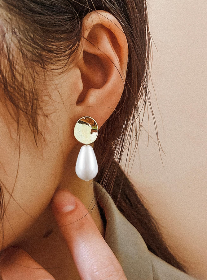 Pendientes de Perlas en Blanco-2