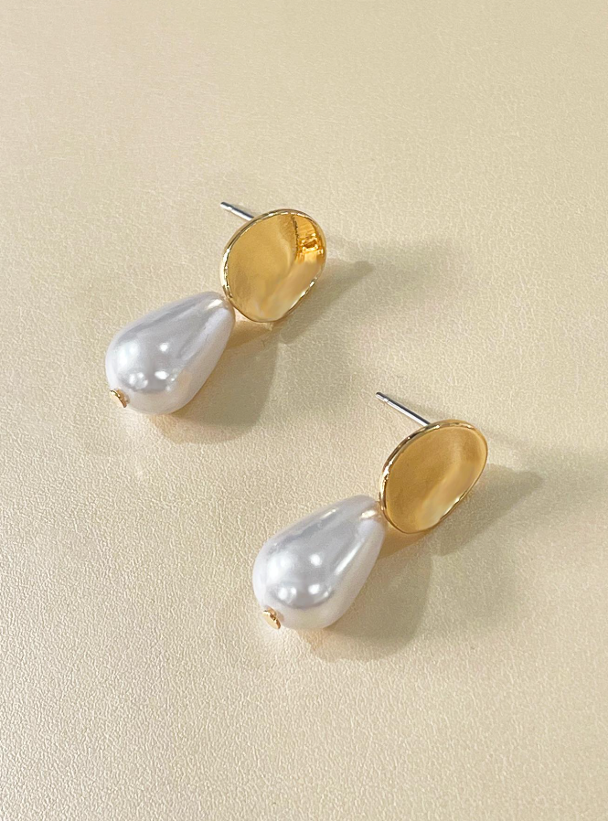 Pendientes de Perlas en Blanco-4