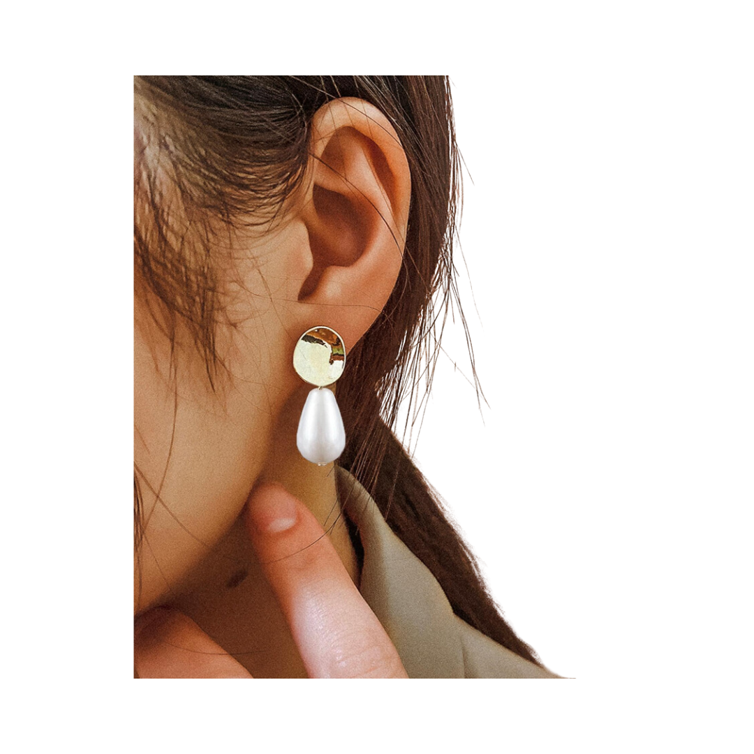 Pendientes de Perlas en Blanco-5