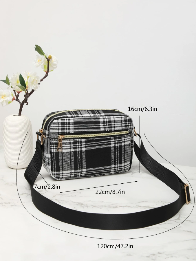 Bolso Cuadrado Estilo Preppy-5