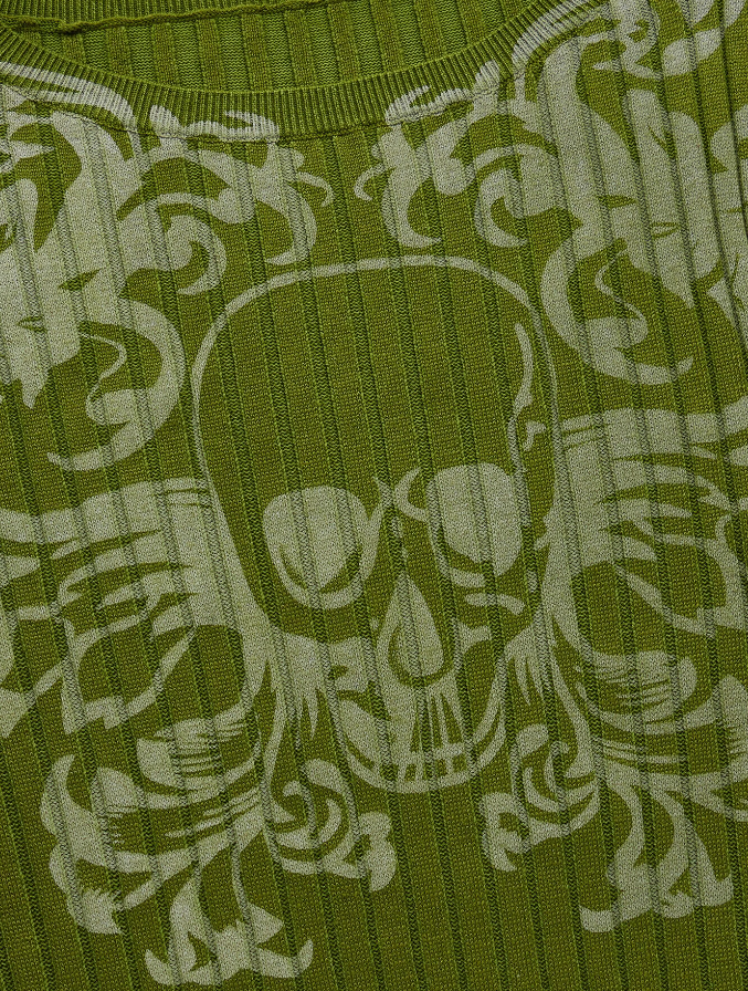 Jersey Casual con Estampado de Halloween - Verde-3