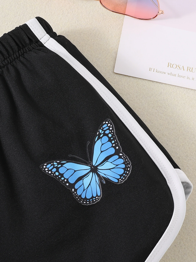 Shorts Deportivos Infantiles – Mariposa - Talla 9 años-4