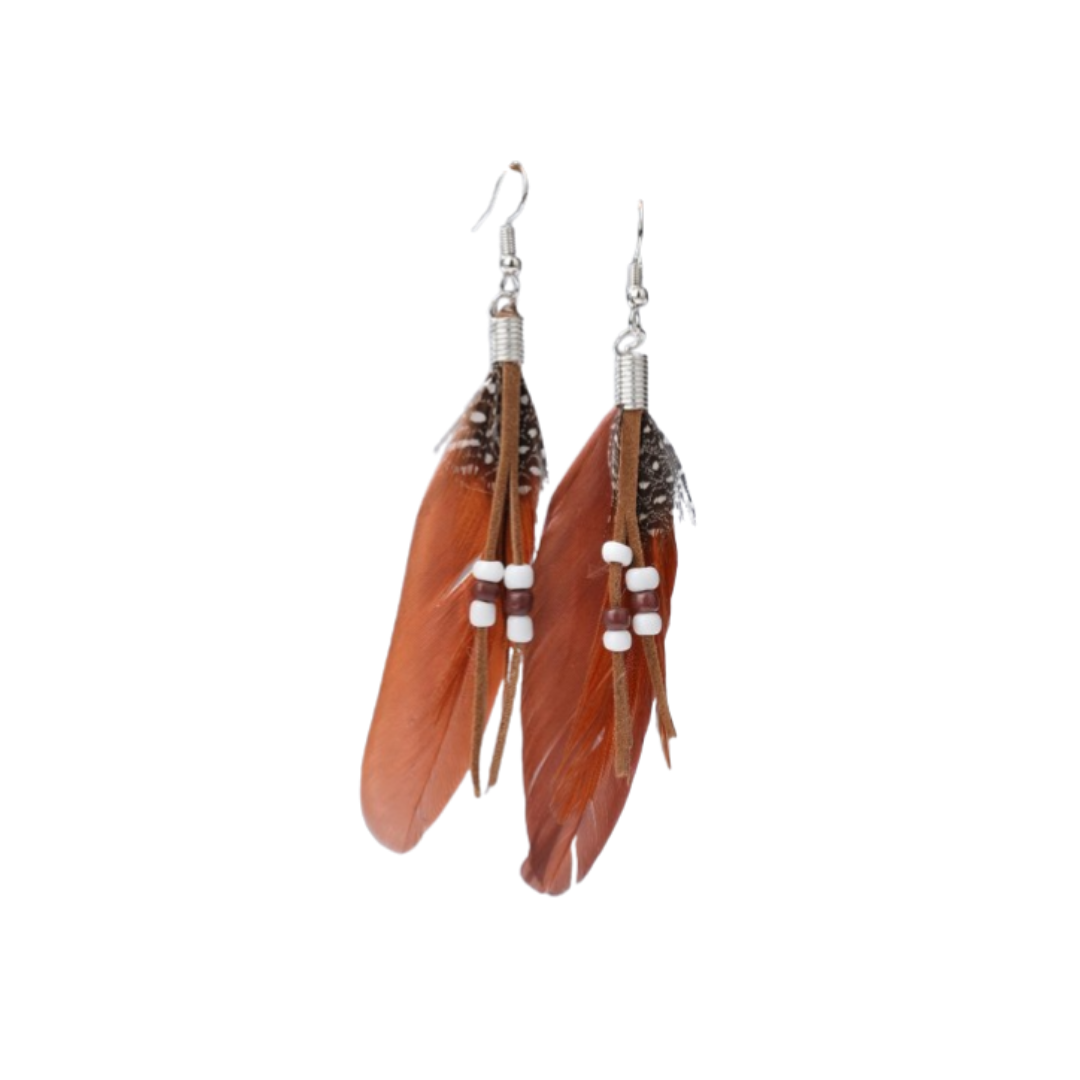 ✨ Pendientes Boho de Plumas – ¡Estilo Natural y Vibrante! ✨-0