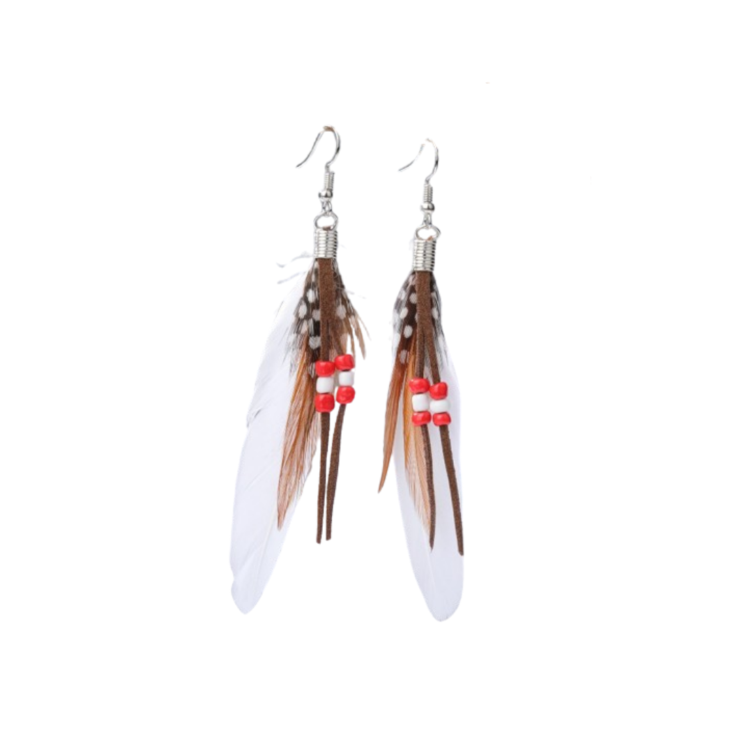 ✨ Pendientes Boho de Plumas – ¡Estilo Natural y Vibrante! ✨-0