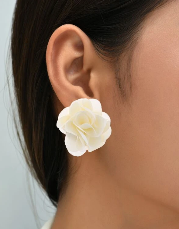 🌸 Pendientes Florales – Diseño Rosa 3D-2