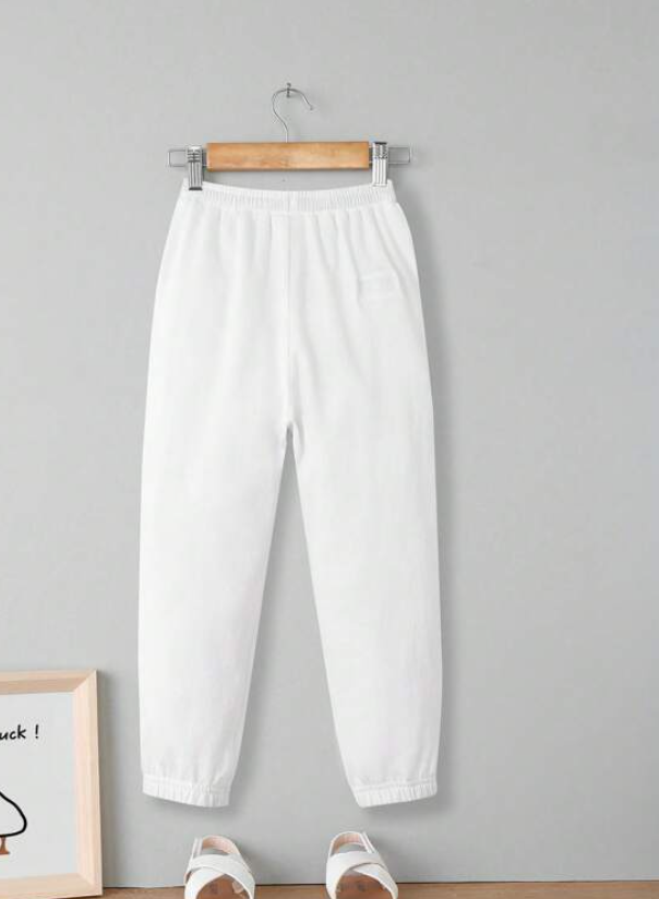 Jogger Casual de Algodón - Blanco - Talla 5 años-2