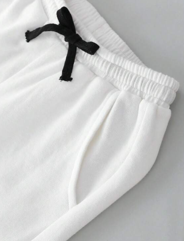Jogger Casual de Algodón - Blanco - Talla 5 años-4