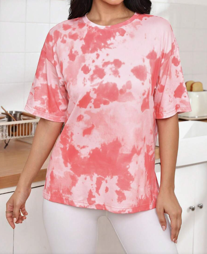 ☁️ Camiseta Tie-Dye Oversized Rosa - Talla L-3