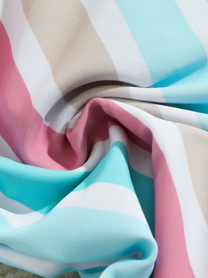 🌈 Traje de Baño Bebé “Rayas Pastel” - 9 a 12 meses-6