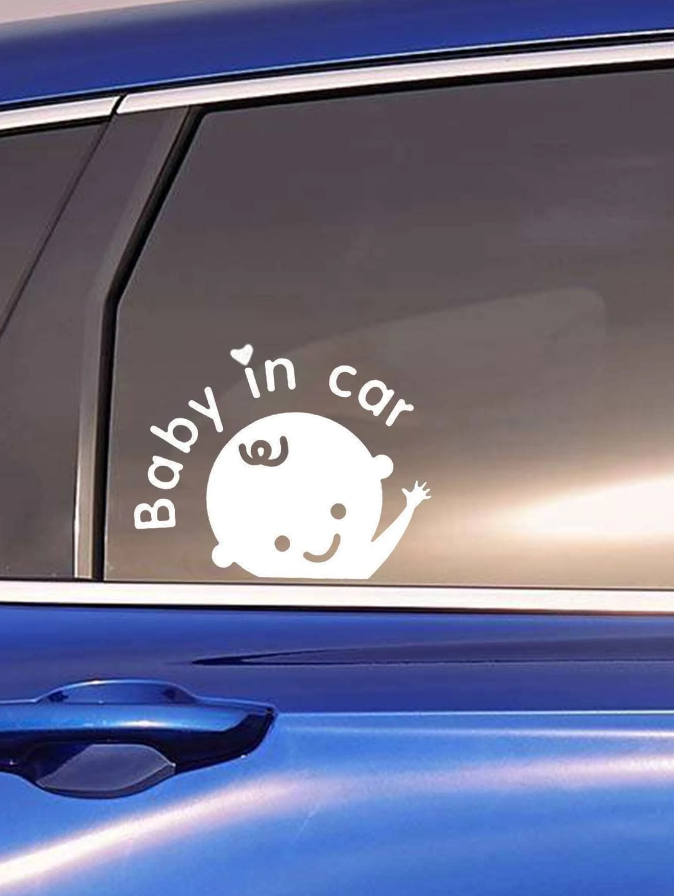 👶 Sticker “Baby in Car” – Diseño Tierno & Mensaje de Seguridad-2