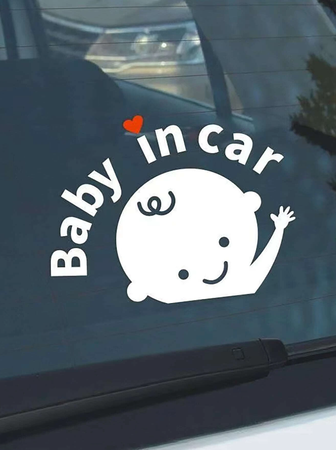 👶 Sticker “Baby in Car” – Diseño Tierno & Mensaje de Seguridad-3