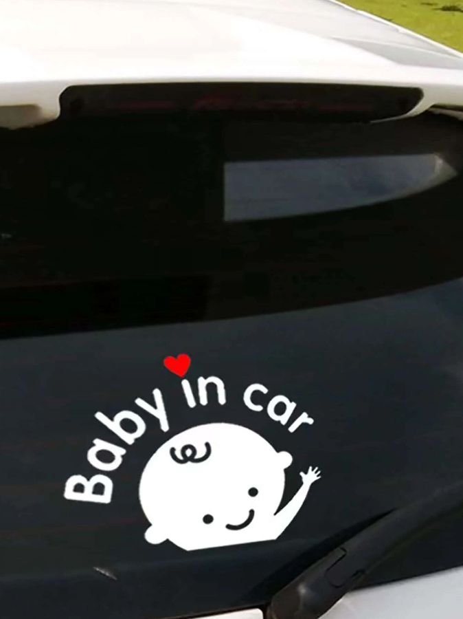 👶 Sticker “Baby in Car” – Diseño Tierno & Mensaje de Seguridad-4