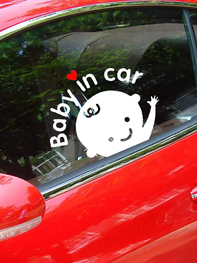 👶 Sticker “Baby in Car” – Diseño Tierno & Mensaje de Seguridad-5
