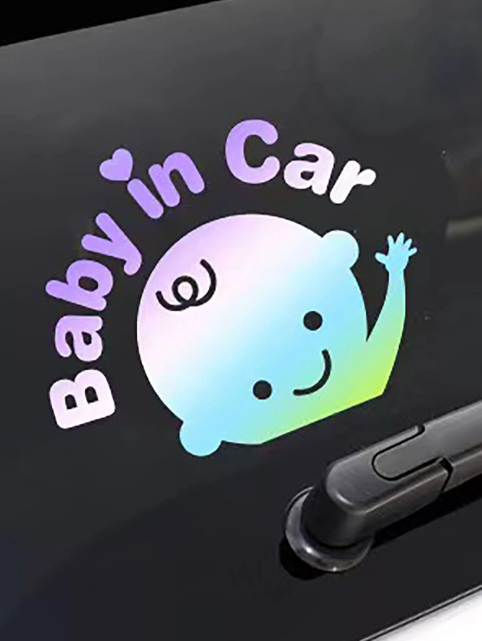 👶 Sticker “Baby in Car” – Diseño Tierno & Mensaje de Seguridad-7
