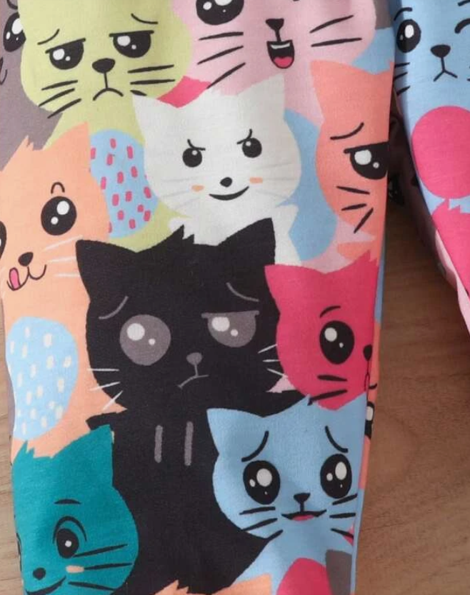 Pantalón Estampado de Dibujos Animados Multicolor para Niños y Niñas-4