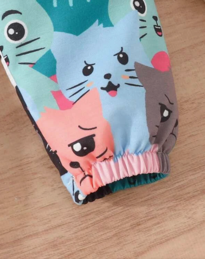 Pantalón Estampado de Dibujos Animados Multicolor para Niños y Niñas-5
