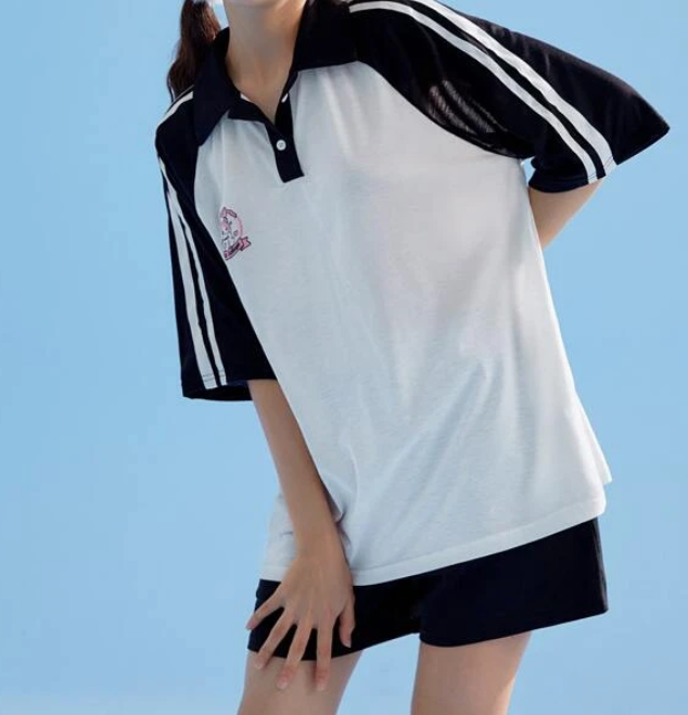 Conjunto Deportivo Polo Casual - Blanco y Negro-2