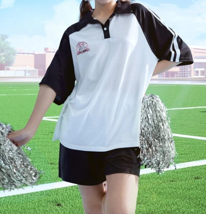 Conjunto Deportivo Polo Casual - Blanco y Negro-5