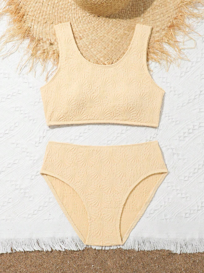 Bikini Infantil Jacquard Minimalista - Talla 9 años-2